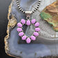 Native American Sterling Silver Phosphosiderite Heart Shape Pendant For Women