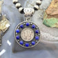 Genuine 1941 90% Silver Mercury Dime Coin w/Lapis Decorated Unisex Pendant