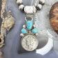 Genuine 1941 90% Silver Mercury Dime Coin Mohave Turquoise Unisex Pendant