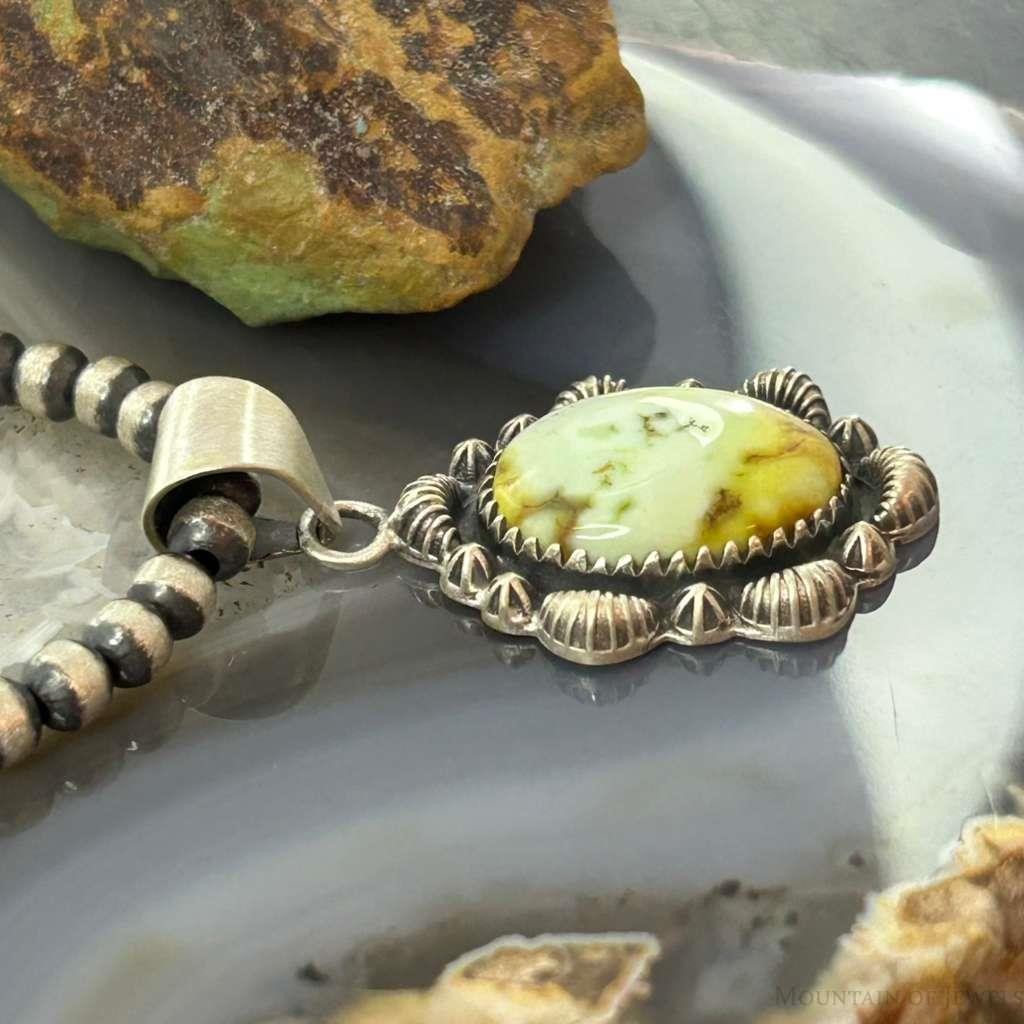 Sterling Silver Southwestern Style Oval Palomino Decorated Pendant For Women