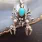 Frank Valdez Native American Sterling Silver Scorpion w/Navajo Pearl Unisex Necklace