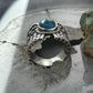Sterling Silver Southwestern Style Copper Turquoise Wing Ring Size 7 For Women