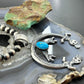 Eva & Linberg Billah Native American Sterling Silver Oval Turquoise Unisex Naja Pendant