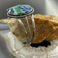 Sterling Silver Southwestern Style Oval Azurite Decorated Bracelet For Women