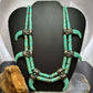Vintage Native American Turquoise Disk Beads w/6 Carved Turquoise Claw Necklace For Women