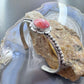 Native American Sterling Round Orange Spiny Oyster Decorated Bracelet For Women