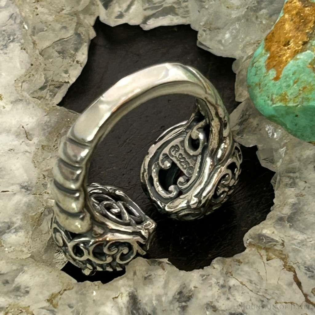 Carolyn Pollack Sterling Silver Faceted Rhodochrosite Doublet Ring Size 6 For Women