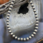 Navajo Pearl Beads 6 mm Sterling Silver Necklace Length 16" For Women
