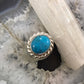 Carolyn Pollack Sterling Silver Horizontally Mounted Oval Turquoise Ring Size 10 For Women