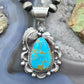 Juanita McDonald Native American Sterling Silver Turquoise Pendant For Women #1