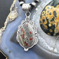 Sterling Silver Southwestern Style Elongated Teardrop Peanut Obsidian Pendant For Women