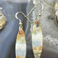 Sterling Silver Marquise Ocean Jasper Slab Dangle Earrings For Women #143