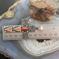 Alex Sanchez Native American Sterling Coral Petroglyph Cross Uni Pendant #4