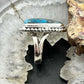 Sterling Silver Southwestern Style Teardrop Shattuckite Decorated Ring Size 6.5 For Women