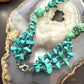 Vintage Native American Rough & Chunky Turquoise & Beads 22" Necklace For Women