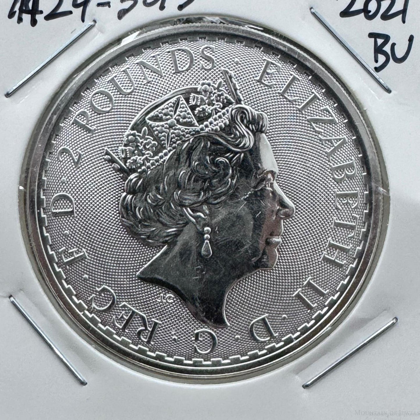 2021 UK 1.0 Troy Ounce .999 Fine Silver Britannia Round BU #71924-3GS