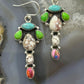 Sterling Silver Southwestern Style Multistone Dangle Earrings For Women #6