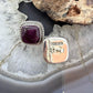 Native American Sterling Silver Square Purple Spiny Oyster Stud Earrings For Women