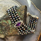 Carolyn Pollack Vintage Sterling Silver Amethyst & Pearls Toggle Bracelet For Women
