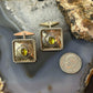 Anthony Kee Native American Sterling Silver Square Cufflinks w/Peridot For Men
