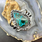 Sterling Silver Southwestern Style Large Teardrop Azurite Malachite Bracelet For Women