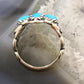 Carolyn Pollack Sterling 4  Silver Sleeping Beauty Turquoise Cluster Ring Size 9 For Women