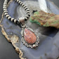 Sterling Silver Southwestern Style Teardrop Red Plum Jasper Decorated Pendant For Women