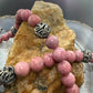 Carolyn Pollack Sterling Silver Round Rhodonite Beads 17"-20" Necklace For Women