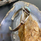 Signed Vintage Native American Sterling Oval Turquoise Split Shank Bracelet