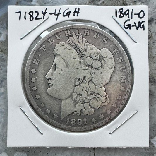 1891-O US 90% Morgan Silver Dollar G-VG #71824-4GH