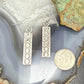 Michael Nez Native American Sterling Silver Rectangle Dangle Earrings For Women