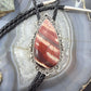 Sterling Silver Southwestern Style Large Snake Skin Jasper Bolo Tie For Men