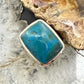 Sterling Silver Southwestern Style Rectangle Chrysocolla Ring Size 8.75 For Women