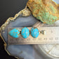 Sterling Silver Southwestern Style 3 Kingman Turquoise Pendant For Women #2
