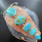 Sterling Silver Southwestern Style Kingman Turquoise Lariat 25" Necklace For Women #1