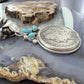 Genuine 1890 90% Morgan Silver Dollar Coin Turquoise Decorated Unisex Pendant #1