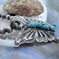 Eva & Linberg Billah Sterling Silver Butterfly w/Turquoise Decorated Pendant For Women