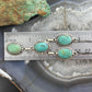 Sterling Silver Southwestern Style 4 Oval Turquoise Lariat Necklace For Women
