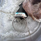 Sterling Silver Southwestern Style Blue Copper Turquoise Ring Size 9.25 For Women