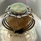 Sterling Silver Southwestern Style Large Oval Variscite Bracelet For Women