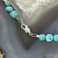 Sterling Silver 5-10mm Turquoise & 8mm MOP Beads 20" Necklace For Women
