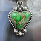 Southwestern Style Sterling Silver Sonora Gold Turquoise Heart Pendant For Women