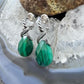 Carolyn Pollack Sterling Silver Faceted Pear Malachite Dangle Earrings For Women