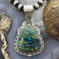 Sterling Silver Southwestern Style Triangle Chrysocolla Pendant For Women