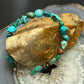 Sterling Silver Natural Turquoise Beads 7" Bracelet For Women