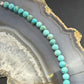 Sterling Silver 4mm Rounded Turquoise Beads 16" Necklace For Women