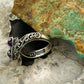 Carolyn Pollack Sterling Silver Faceted Amethyst Doublet Bypass Ring Size 8 For Women
