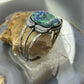 Sterling Silver Southwestern Style Oval Azurite Decorated Bracelet For Women