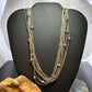Vintage Sterling Silver 10 Strand Liquid Silver w/Beads 28" Necklace For Women