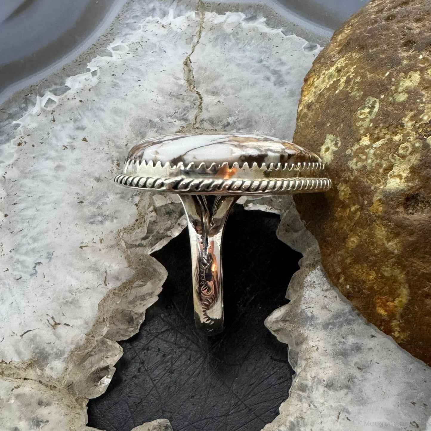 Sterling Silver Southwestern Style Wild Horse Heart Shape Ring Size 7 For Women